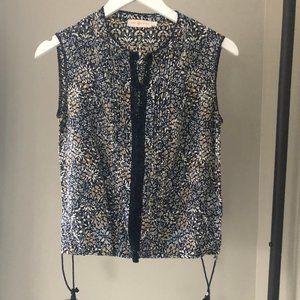 Tory Burch Sleeveless Silky Blouse